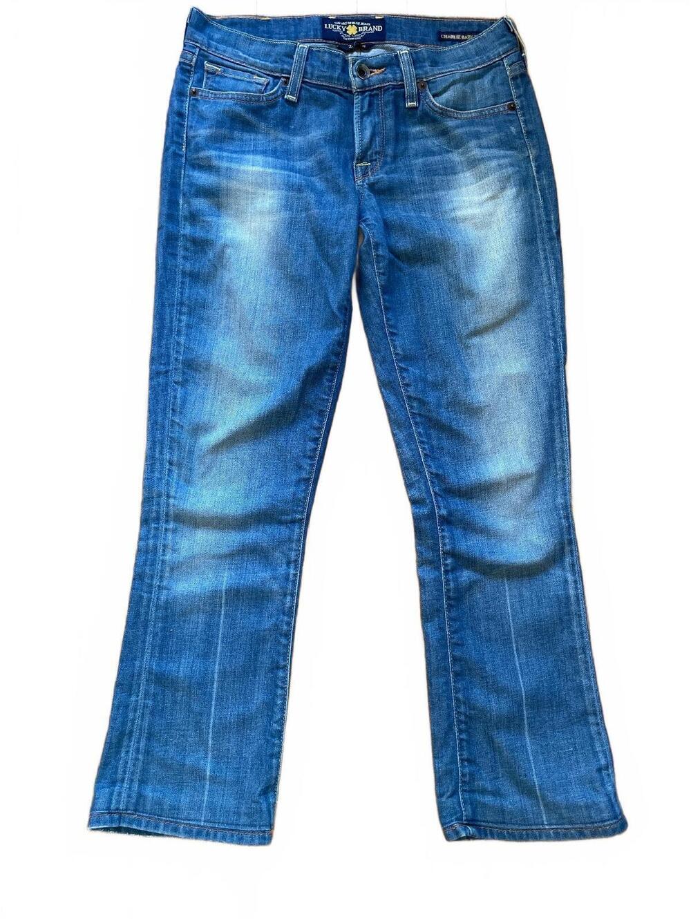 Lucky Brand Charlie Baby Boot Jeans Women 2 26 Low Rise Y2K Faded Casual